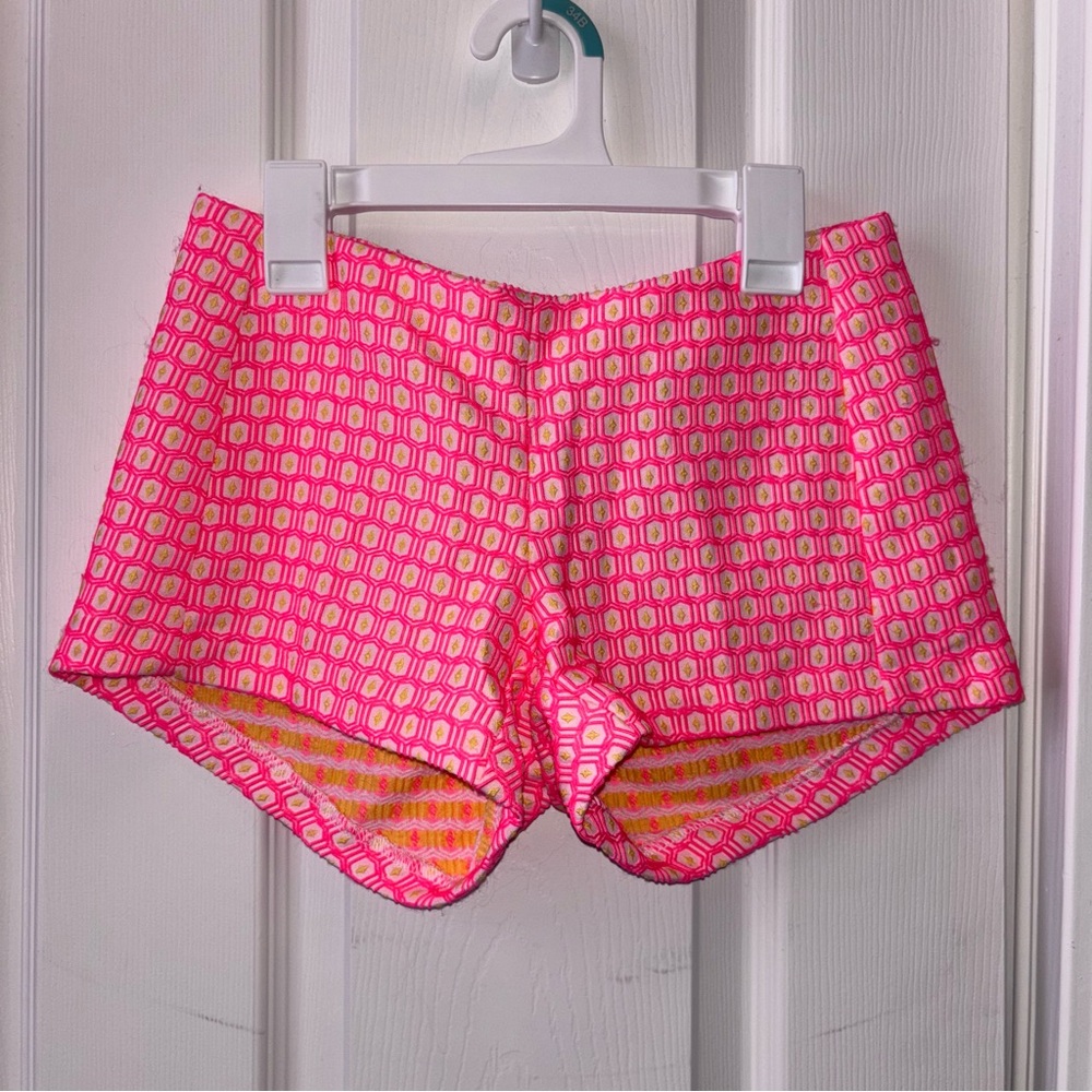 Lilly Pulitzer Pink and Yellow Patterned Shorts